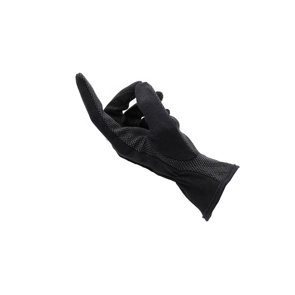Черная хлопчатобумажная перчатка G CHEFB-D Mini Dots Inspection Good Grip Safety Glove