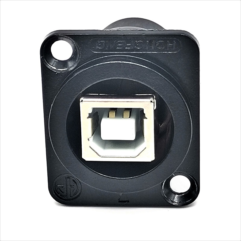 D Type USB B Female to USB A Female Chassis Connector Adapter