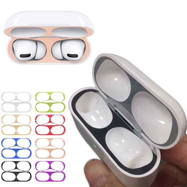 Металлический чехол для Airpods Pro, пылезащитная наклейка для Apple Air Pods 3, чехол, пылезащитная наклейка