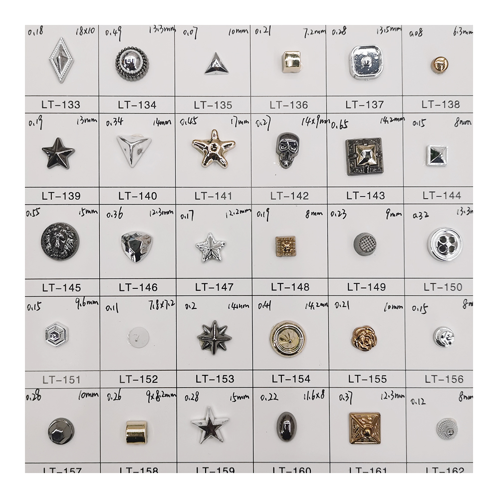 2021 Fashion pop plastic rivets clothing shoes bag decoration rivets metal punk Zinc Alloy garment rivets