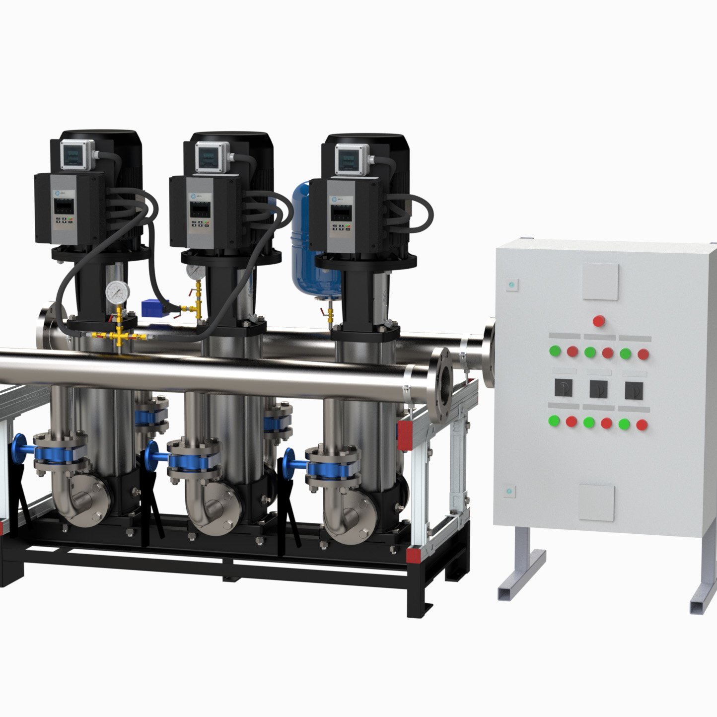 Constant pressure vertical Multistage smart pump RO water treatment system 1ph 220v to 3ph 380v