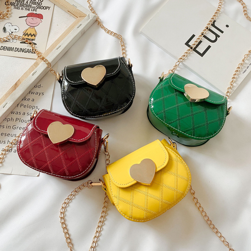 children's bag cross body 2021 fashion girl's shoulder bag diamond heart valentine's day accessories bag for girls