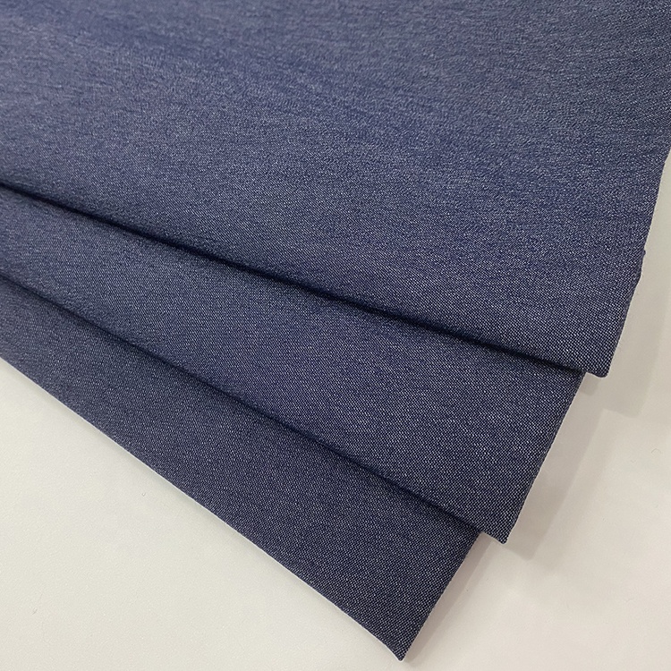 Harvest wholesale nylon rayon spandex denim style two tone sateen bengaline fabric for pants and leggings