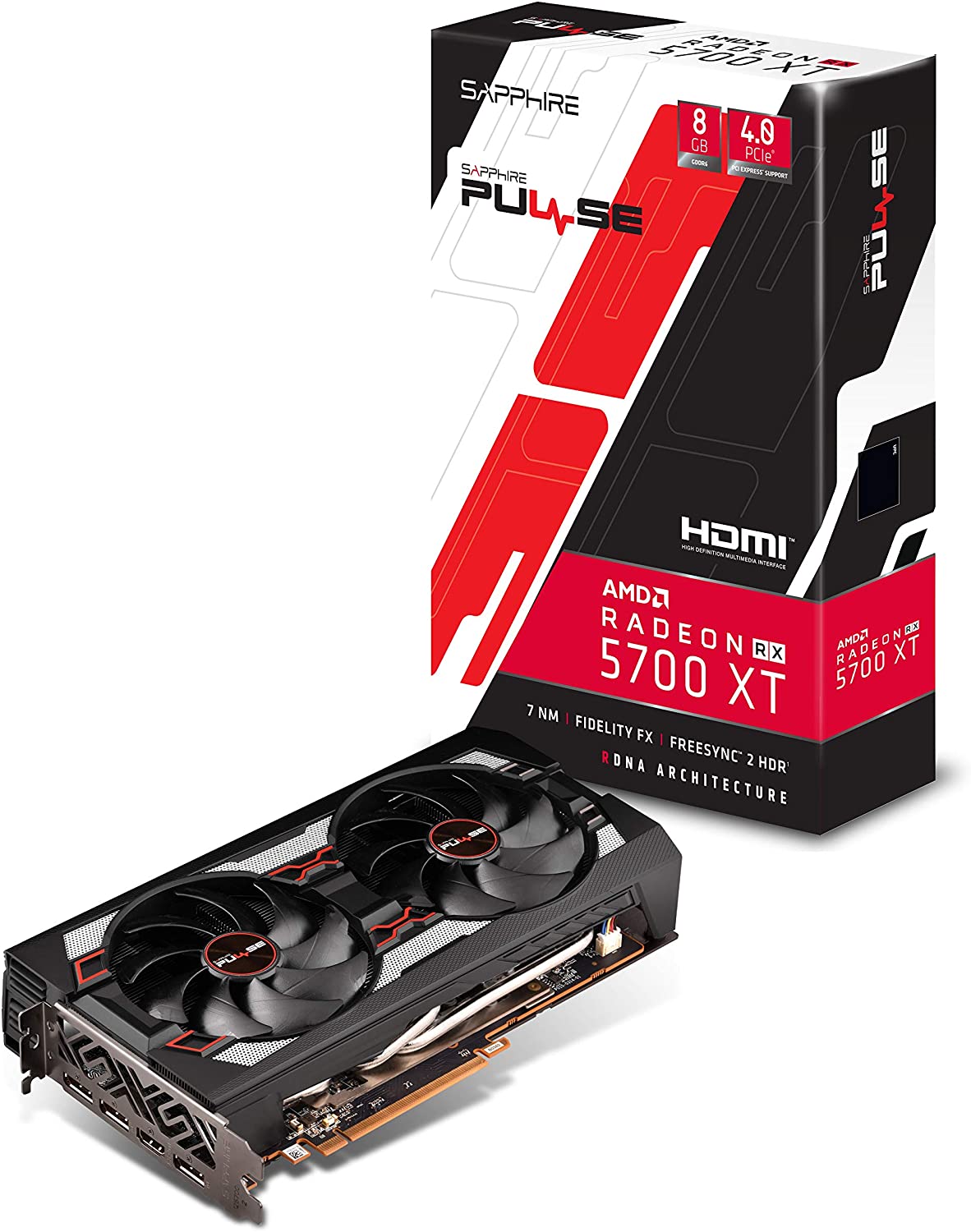 Высокое качество Новые PULSE RX 5700 XT Супер 8 Гб GDDR6 256 памяти компьютера видеокарты