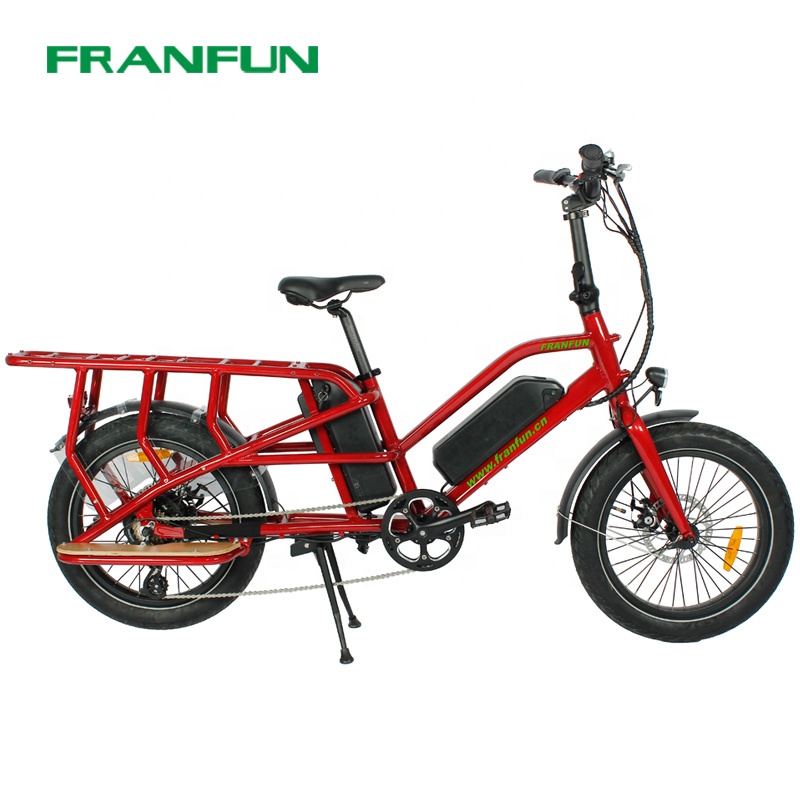 FRANFUN long tail electric bicycle cargo bikes electric paranets-kids bike