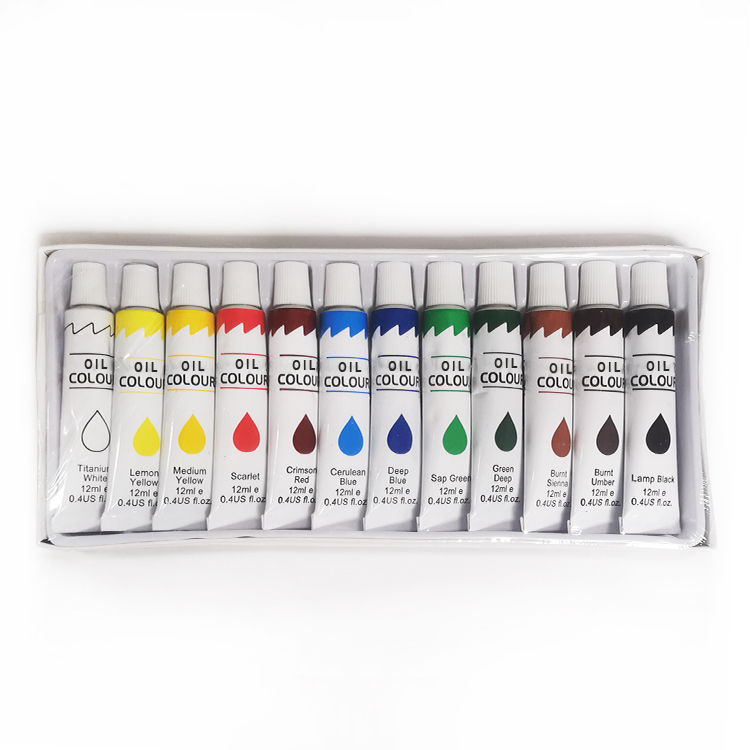 12Colors 12mL Professional Paint Oil Colors Pastel Colour Set