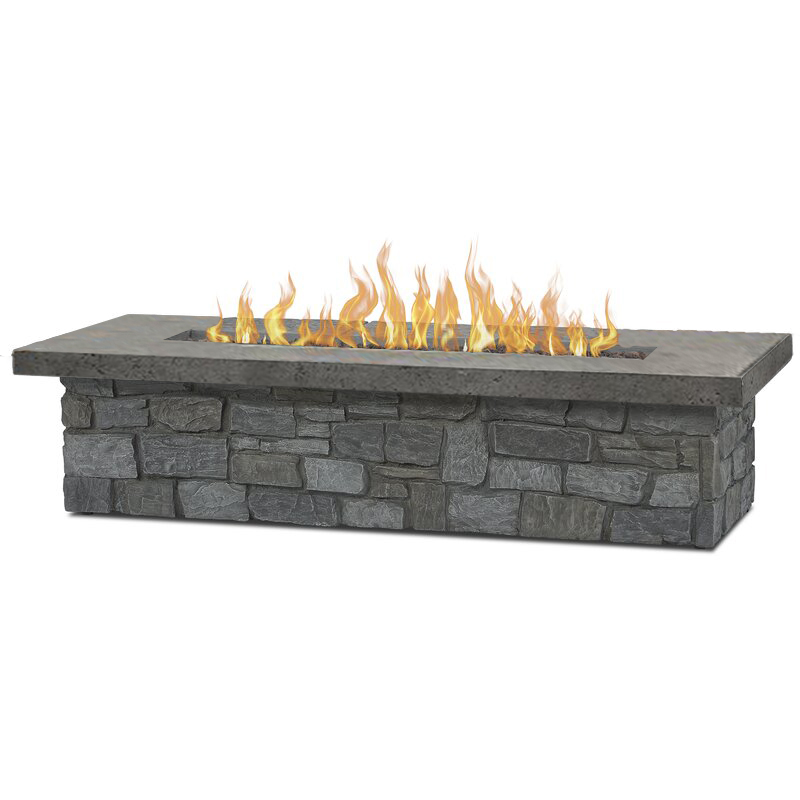 Rectangular Propane Gas Garden Outdoor Gass Fire Pit