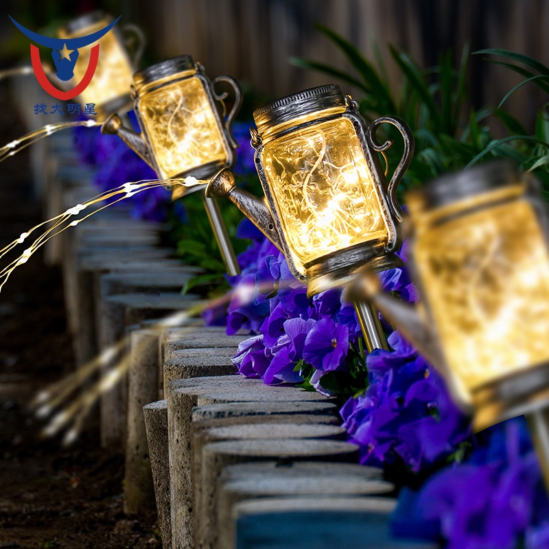 2 Pack Led Solar Hanging Solar Lanterns Garden Decor Outdoor Lights Mason Jars Lights For Patio Party