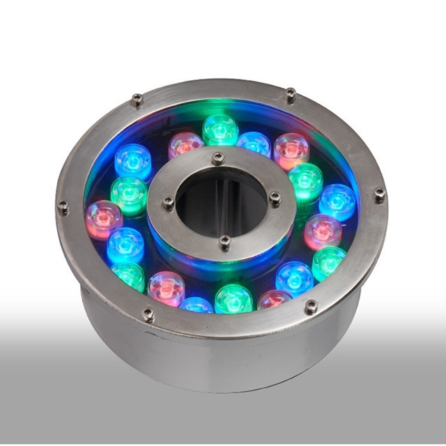 Водонепроницаемый светодиодный фонтан с алюминиевым корпусом, IP68, Dmx, RGB, 12 Вт, фонтановая лампа