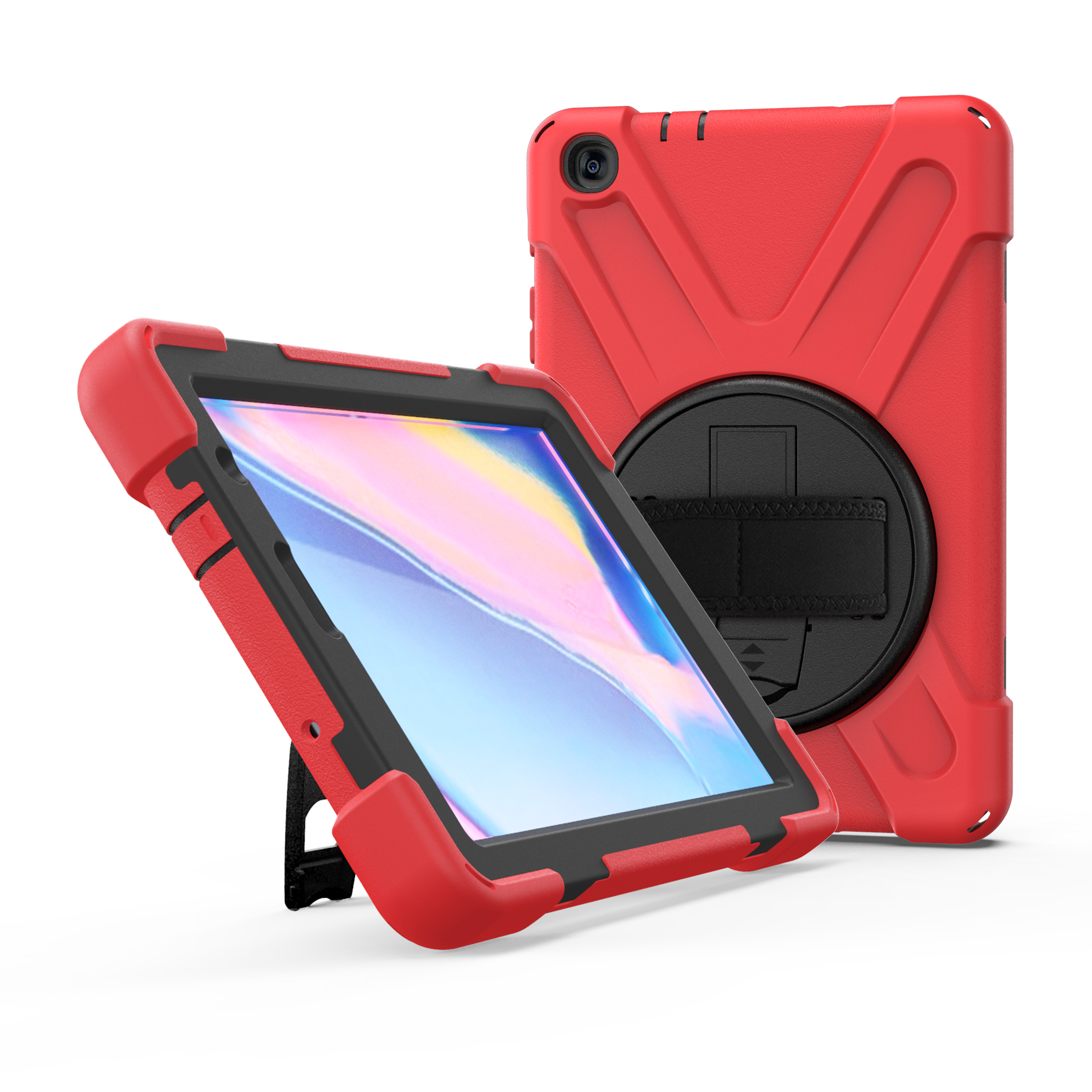 Для Samsung Galaxy Tab A 8,0 P200 P205 чехол Силиконовый противоударный ручка чехол для планшета с 360 подставки и ремешок для рук