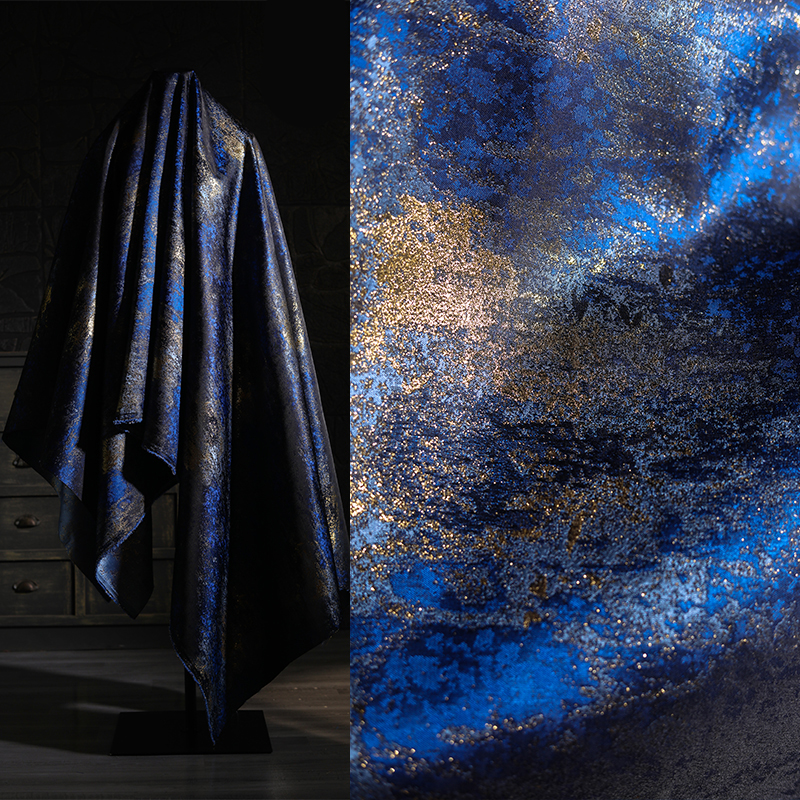 100% polyester metallic jacquard brocade fabric ready stock color luxury brocade jacquard fabric