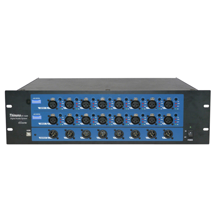 Thinuna EX DT-168R 3U 16 входных 8-ходовой переключатель Данте аудио интерфейс сети dsp звукомикшер