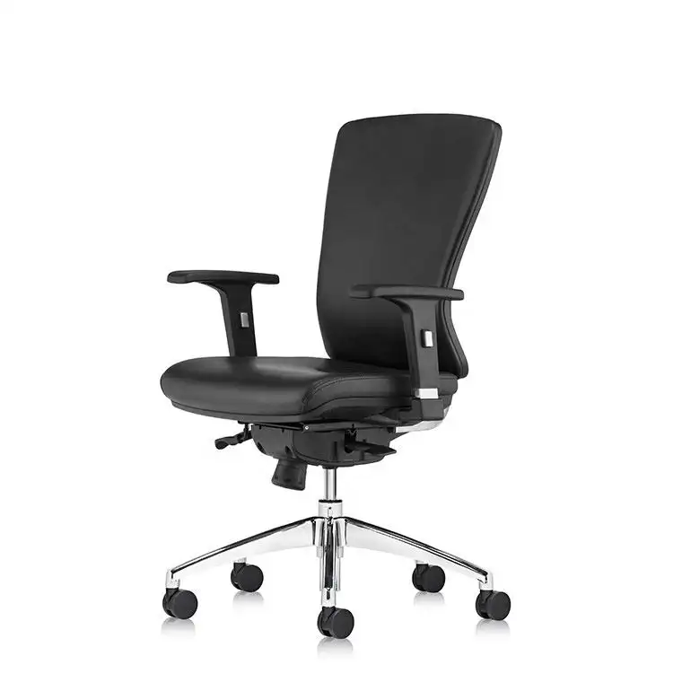 Cheemay Black PU Leather Office Computer Ergonomic Chair Swivel Ergonomic Executive Chair For Conference
