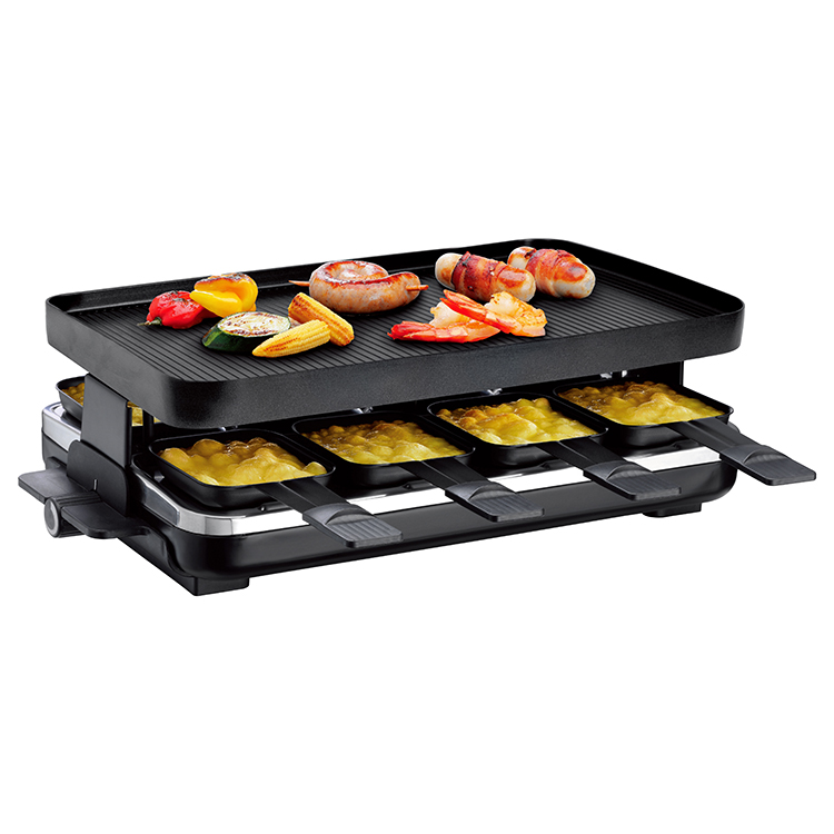 Best Quality Promotional Cooking Raclette Bbq Electric Grill For 8 Person