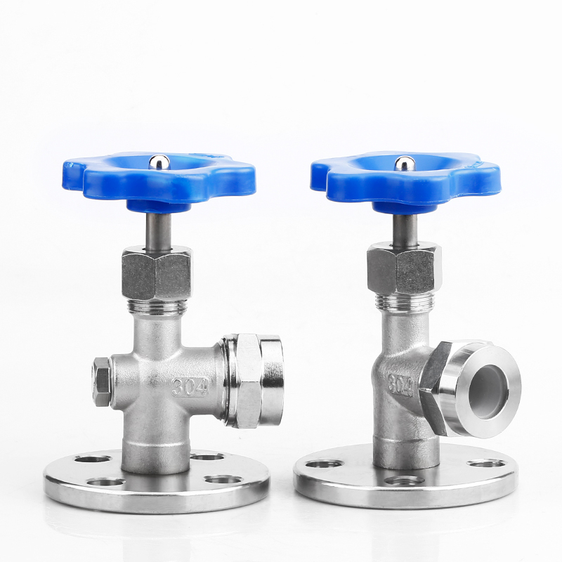 SS304 High Temperature Resistant Boiler Water Cork Liquid Level flange end Gauge valve with Quartz Tube glass pipe