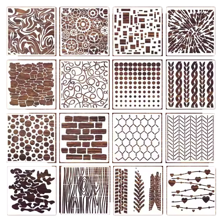 Herringbone Stencil Geometric Stencils For Painting Wall Wood Scrapbooking Cookie Furniture Floor Decor