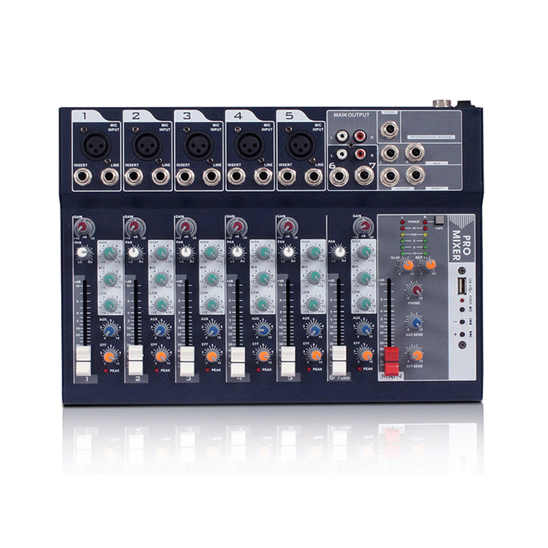 Профессиональный MP3 USB OEM DJ 7 канал DJ микшер