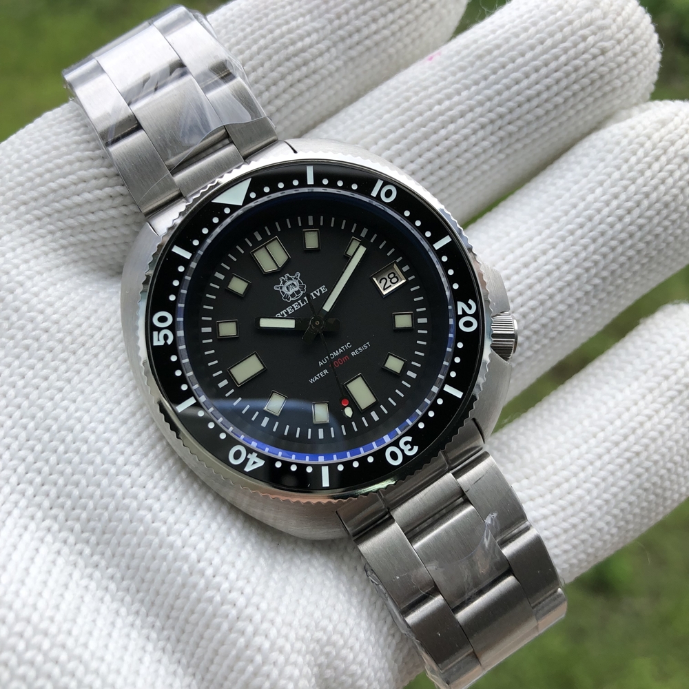 Готов к отправке STEELDIVE бренд SD1970 доступный высокое качество 6105 NH35 Япония Движение Автоматический дайвер часы