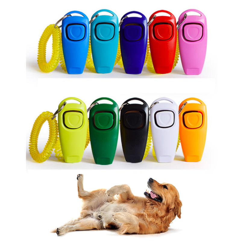 2-in-1 Function Pet Dog Training Clicker Training Whistle Clicker