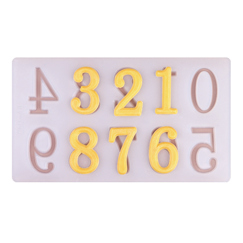 Free sample 0 to 9 number chocolate mold cake decorating equipment