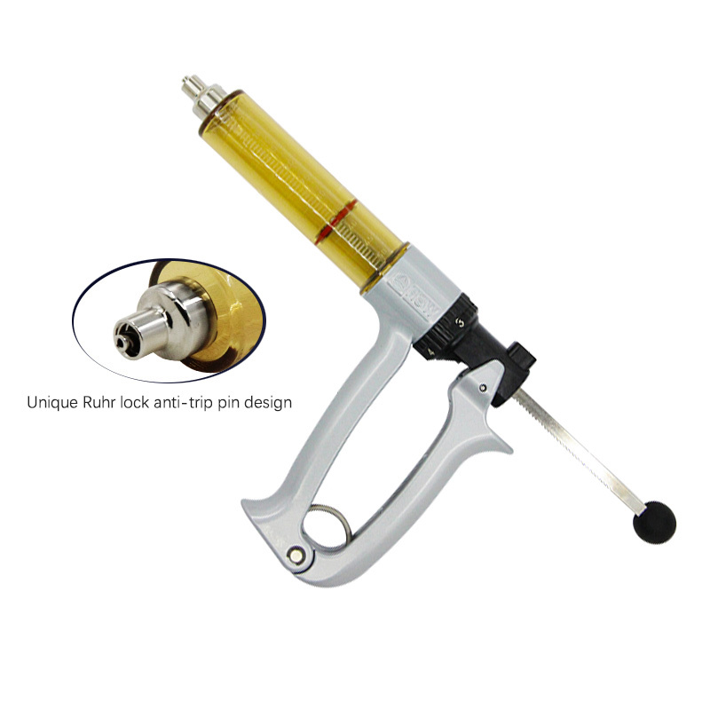 Semi-automatic Syringe Adjustable Continuous Injection Gun Veterinary Vaccine Poultry Injection Syringes