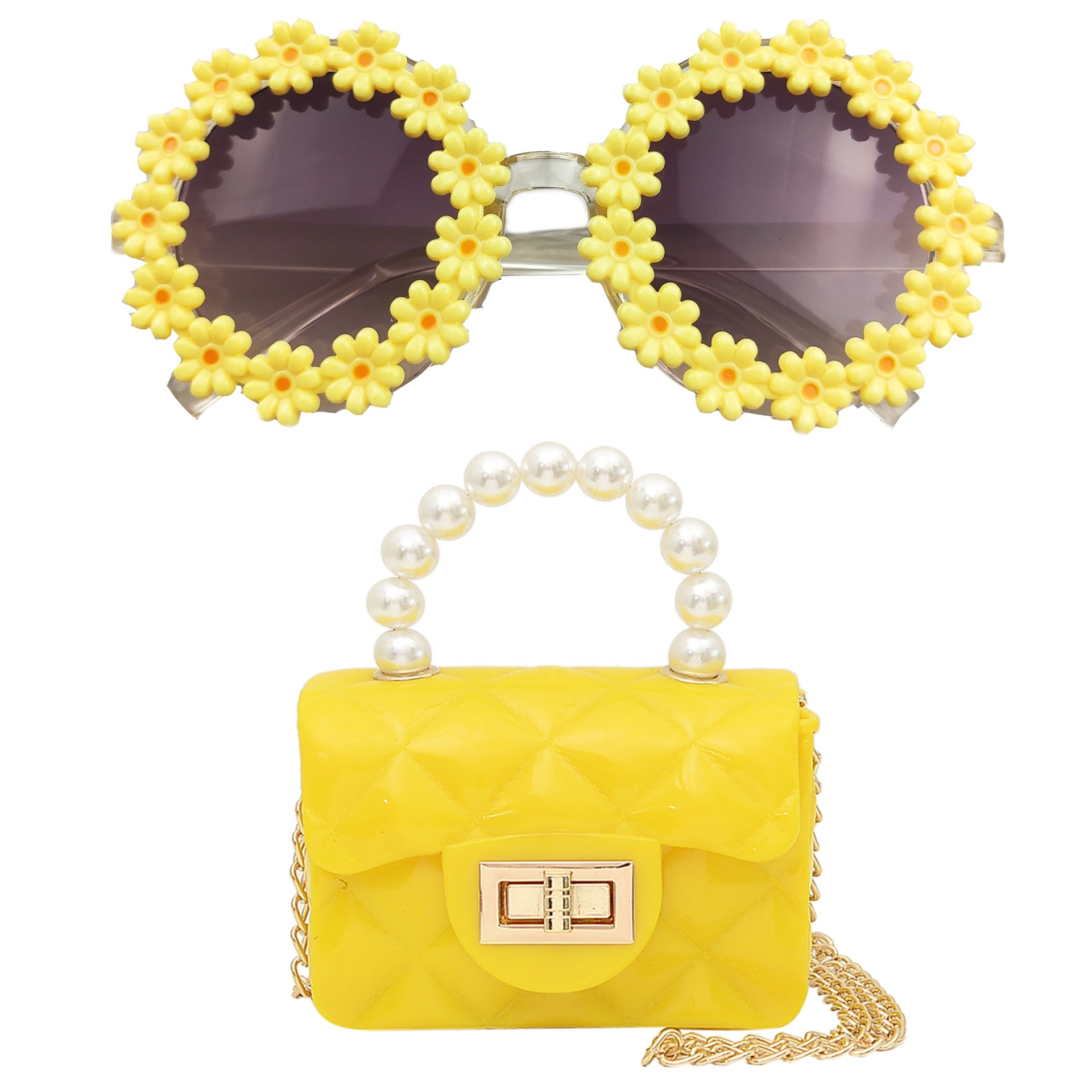 Daisy Glasses и Jelly Purse для Little Girls, Fancy Candy, Toddler, Kids, New Product, Wholesale