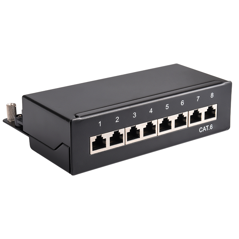 Сетевая патч-панель Linkwylan RJ45 Cat 6 8 портов экранированная патч-панель Cat6 патч-панель RJ45 для LSA настольное настенное крепление отверстие