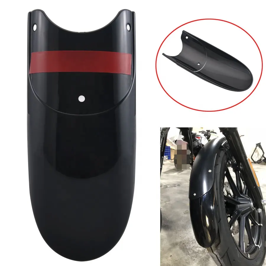 Motorcycle Gloss Black Front Fender Extender Mudguard Extension Fits For Harley Sportster FX / XL 883 1200 Dyna Softail