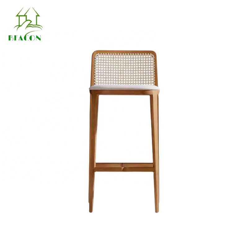Simple design home/hotel use solid wood kitchen counter bar chair/stool