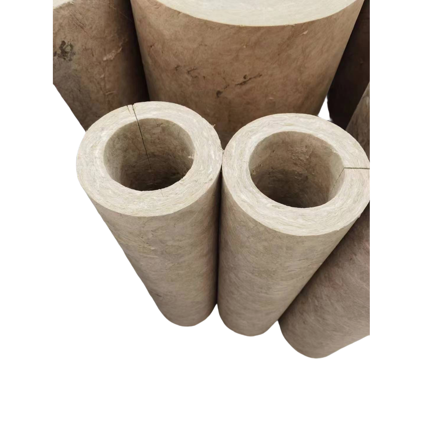 120kg/m3 50mm thermal insulation construction building rock wool pipe mineral wool insulation pipe