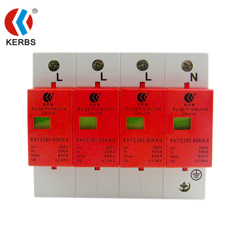 Temperature control lightning protection class b 3 phase 380v 60ka surge protector