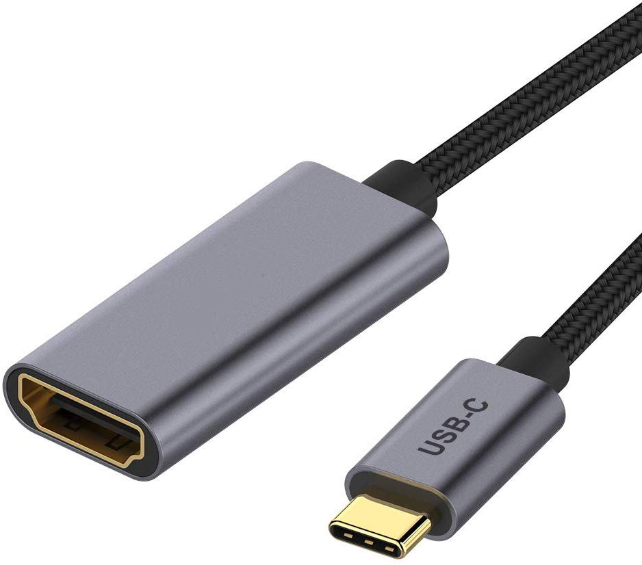 Premium aluminium alloy universal compatibility 4K video transfer USB C to HD-MI female Adapter