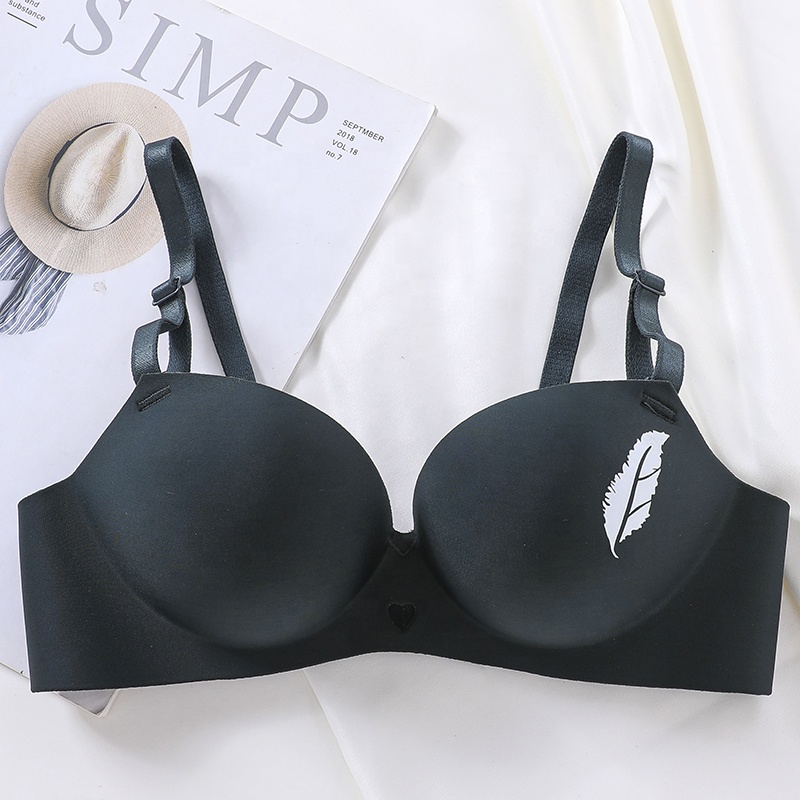 Fashion Simple Solid Color Push Up Wireless High Quality T-shirt Comfort Women Seamless Bras