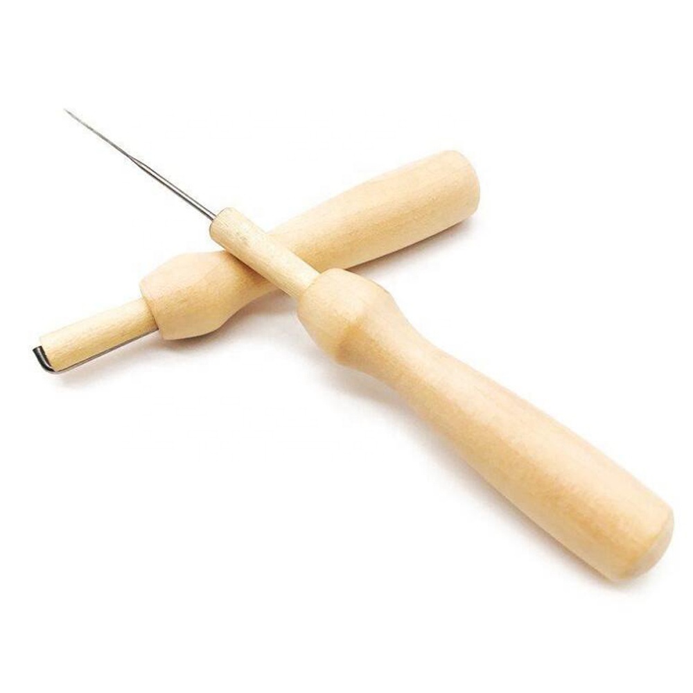 Wool Felting Needle Wood Holder Kit DIY Accessory Wooden Handle Felt Handwork Tools Craft Wholesale Supplier