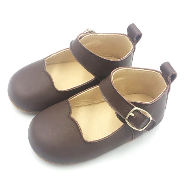 Anti-slippery Suede Soft Sole Buckle Strap Quality Baby Dress Shoes