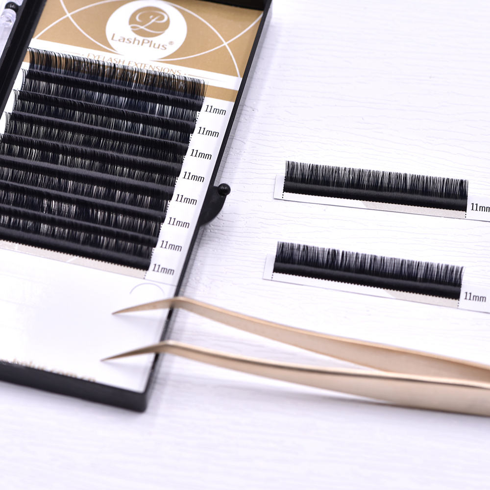 LasPlus Wholesale Single Easy To Graft mink Lashes individual 0.15 C CC D DD classic lash trays