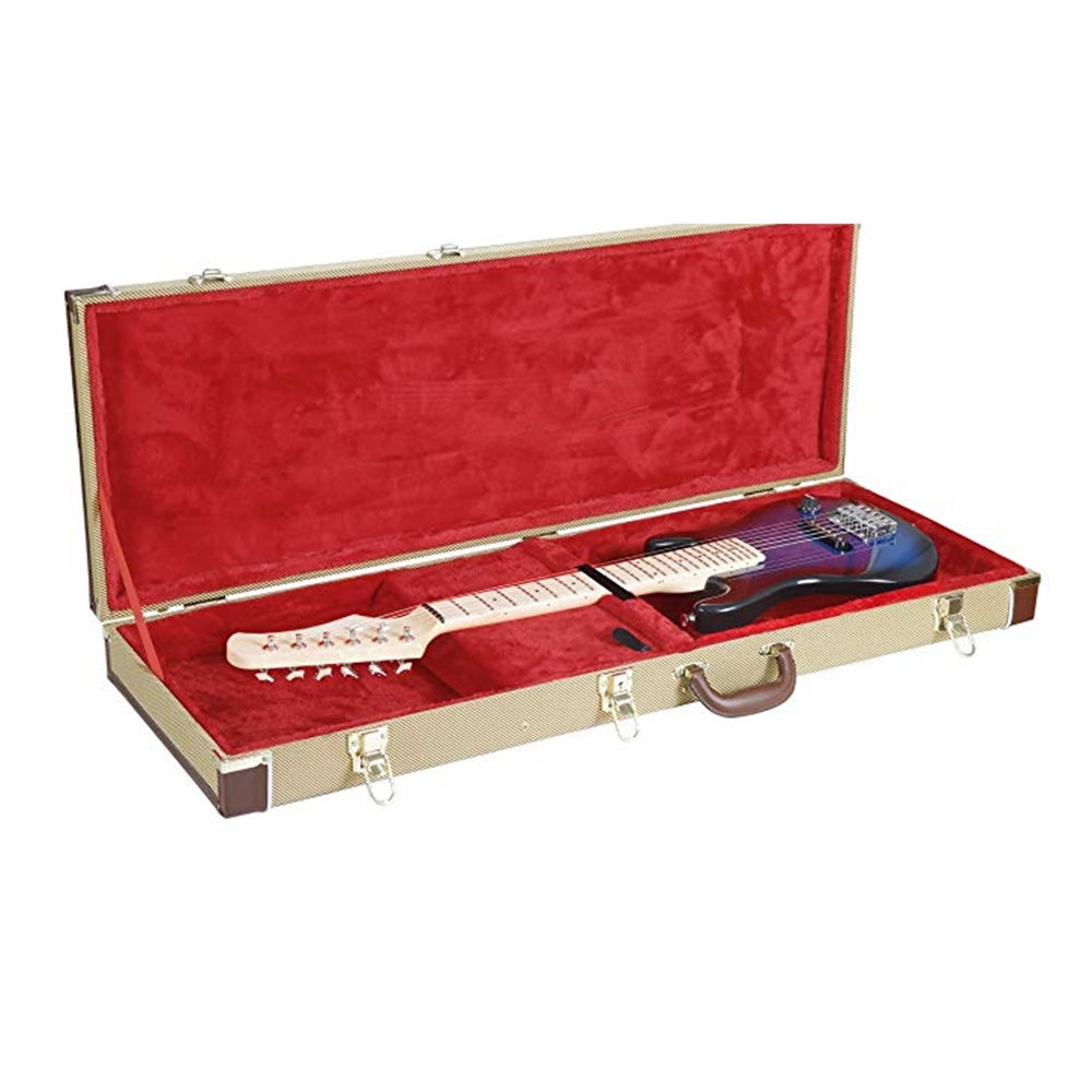 Прямоугольник формы твид Hardshell гитары чехол для Strat/Tele/LP/PRS модели гитары