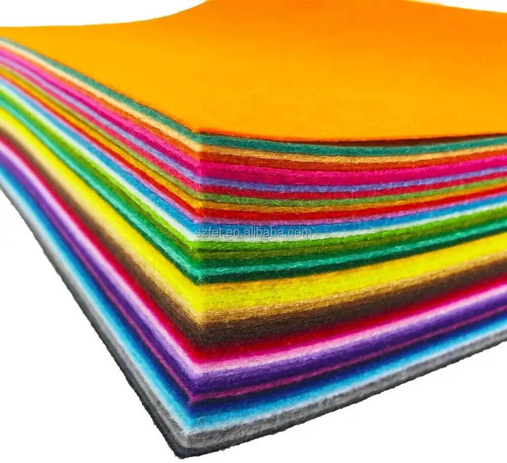 28pcs 12 x 8 inches  30cmx20cm  1.4mm Thick Soft Felt Fabric Sheet Assorted Color Felt Pack DIY Craft Sewing Squares Nonwoven