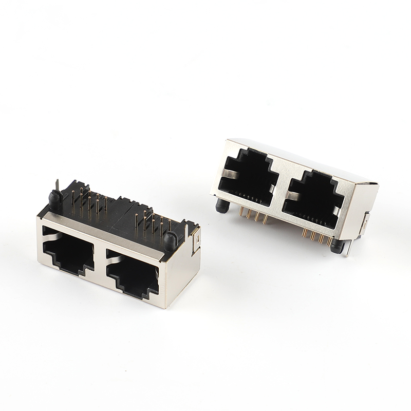 Сетевой интерфейс 1 * 2-56-8P8C экранированный разъем rj45 разъем