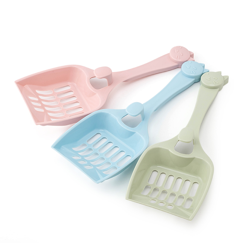 Wholesale New Colors Cheap Plastic Cat Litter Shovel Cat Tray With Scoop