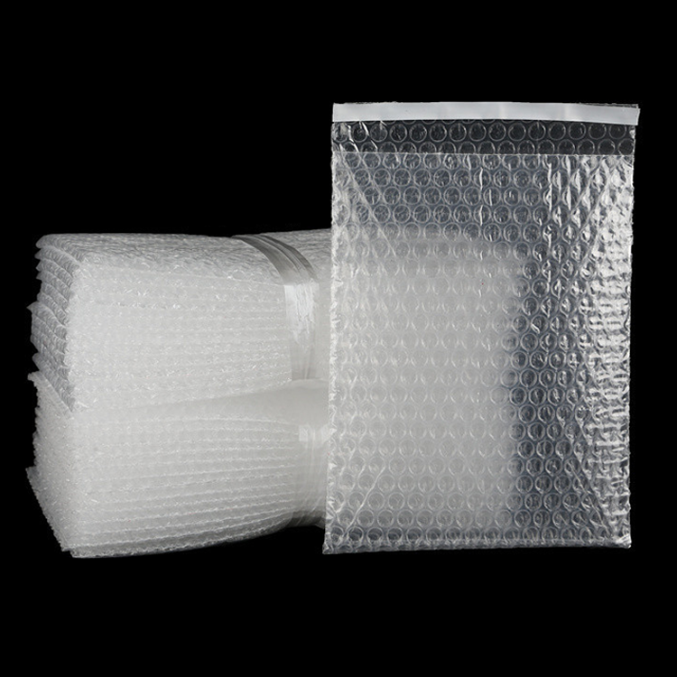 ES Custom Clear Mail Self-Seal Bubble Cushion Wrap Packaging Bags Transparent Bubble bag Pouch