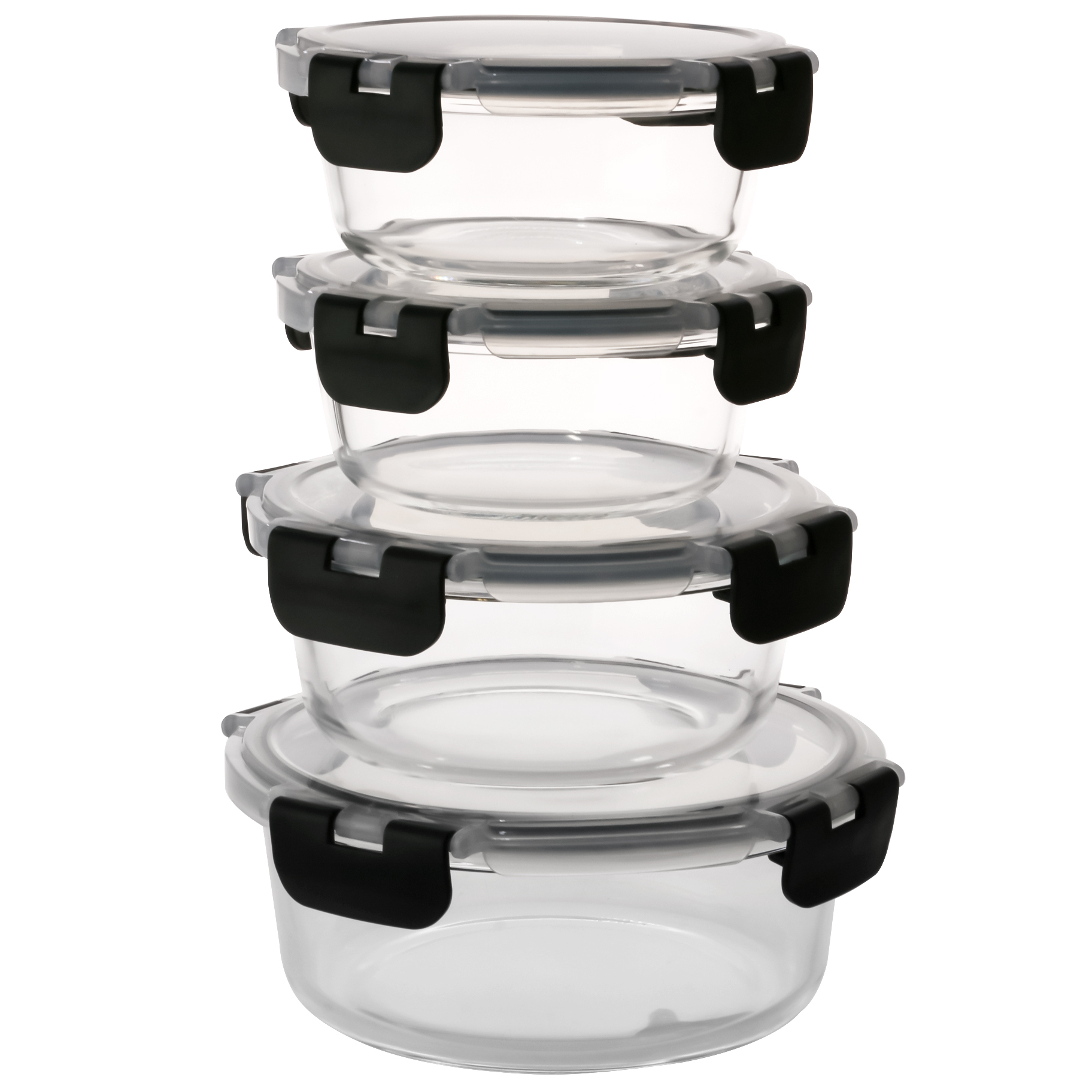 Home Storage Large Capacity Organization Housewares Glass Meal Prep Locking Lids Food Container Set