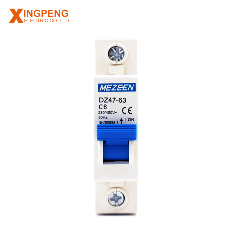 CE огнестойкий 6000A DZ47 Серия 1P 6 amp ac 230V автоматический выключатель