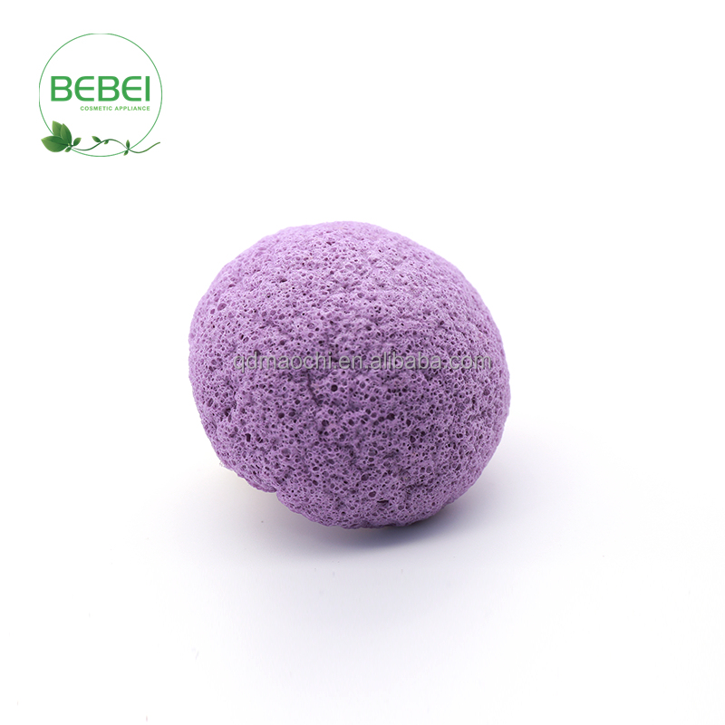 Sale by bulk lavender half-ball shape oven-drying konjac sponge with private label