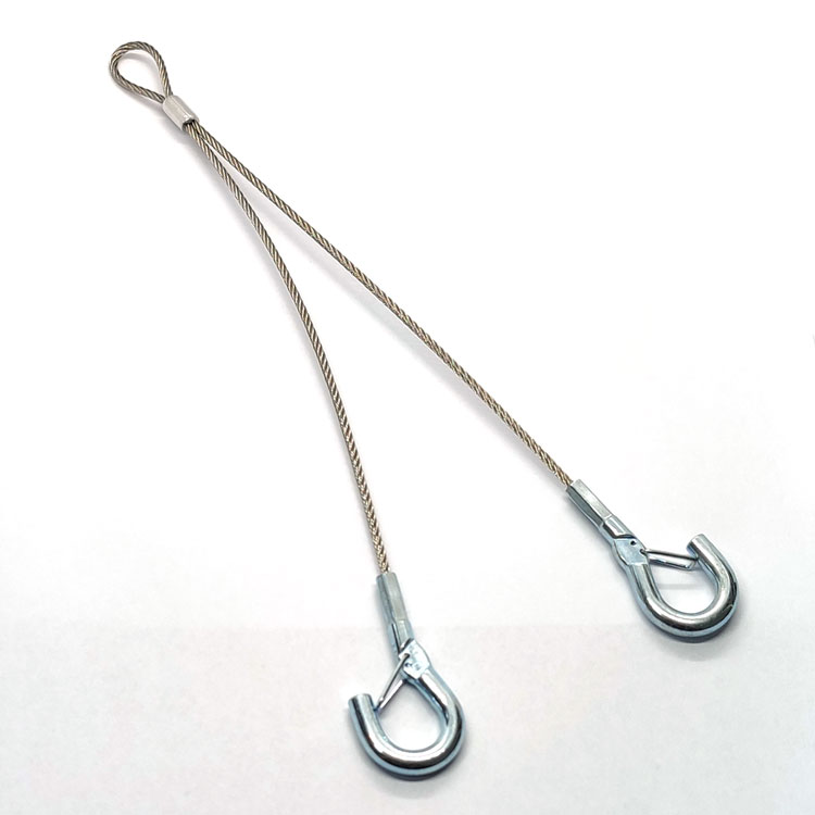 Y shape hooks suspension hanging kits looped steel wire for hanging lights