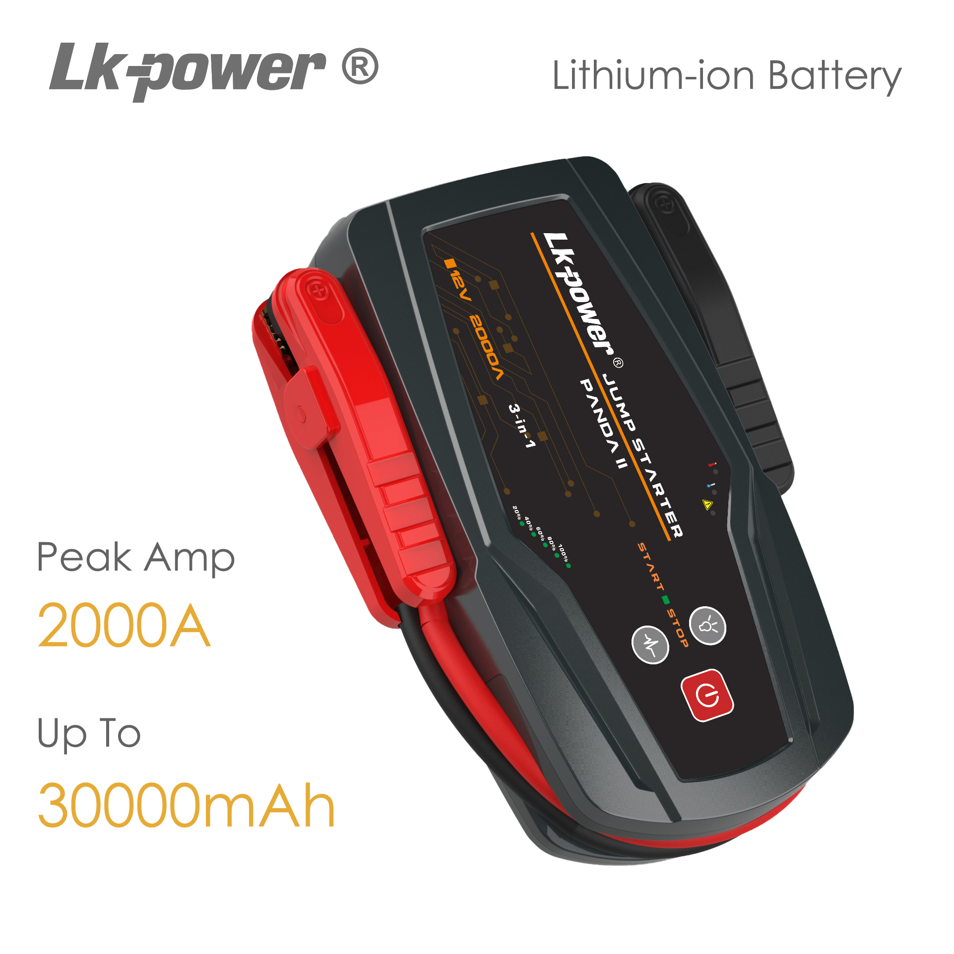 LK мощности, новинка, 12V 30000 мА/ч, 2000A профессиональный авто аккумулятор бустер скачка стартер автомобиля как комплект рабочих инструментов для ремонта автомобиля