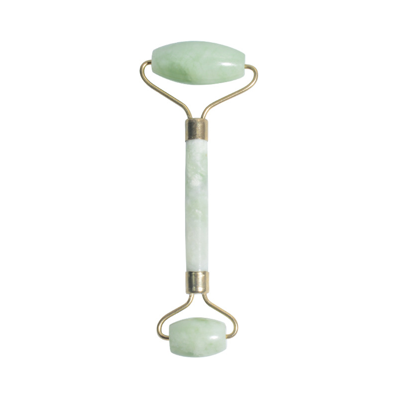 Beauty Anti Aging 100% Natural Stone Facial Skin Massage Green Quartz Jade Roller