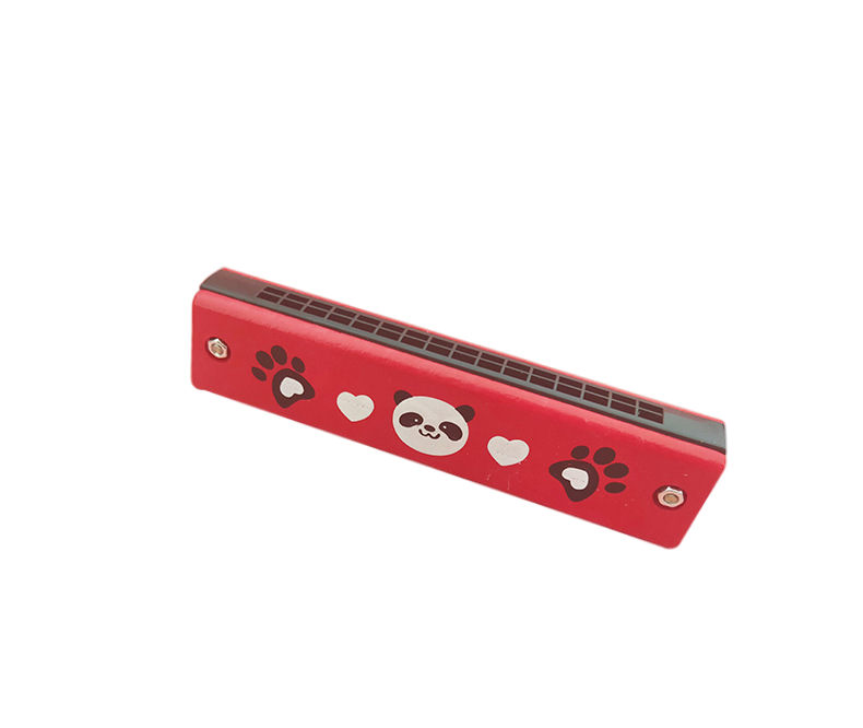 Cute Wood 16 Hole Double Row Mini Harmonica Children's Early Education Enlightment Musical Instrument Wholesale