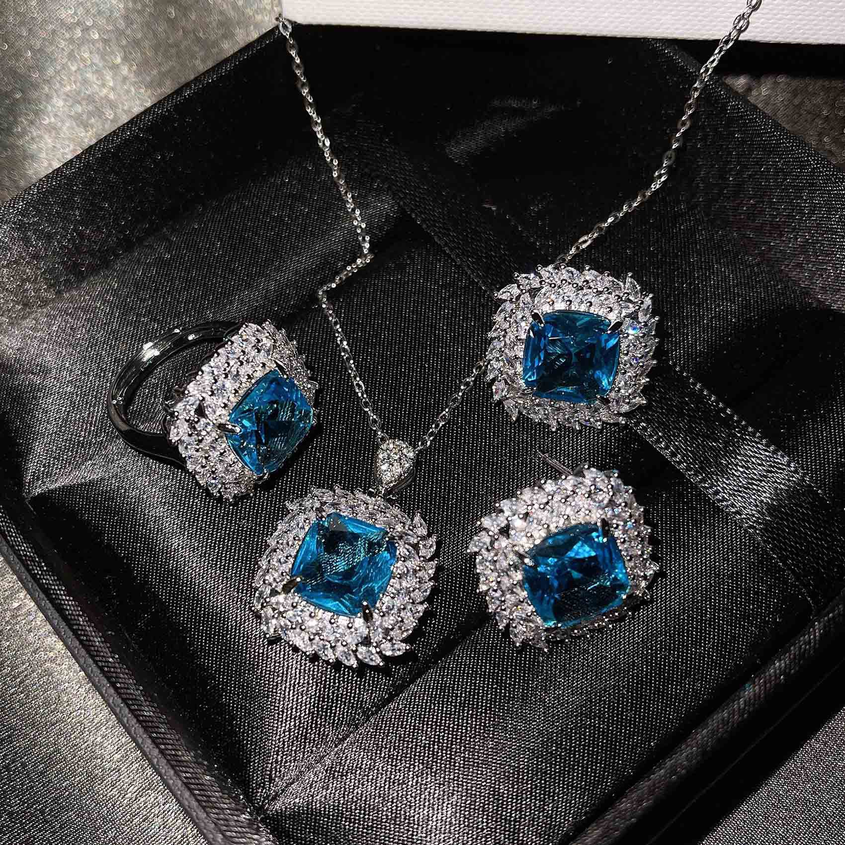 LFQ-670 Fashion Rings Set Jewelry Women Luxury Statement Necklace Sets Jewelry Women Wholesale Necklace And Earing Sets Women