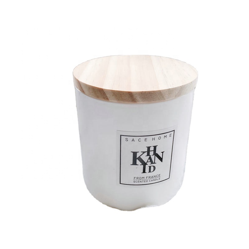 white ceramic candle cup  with bamboo lid high quality candle tealight cups  hot selling luxury candle jars empty candle jars